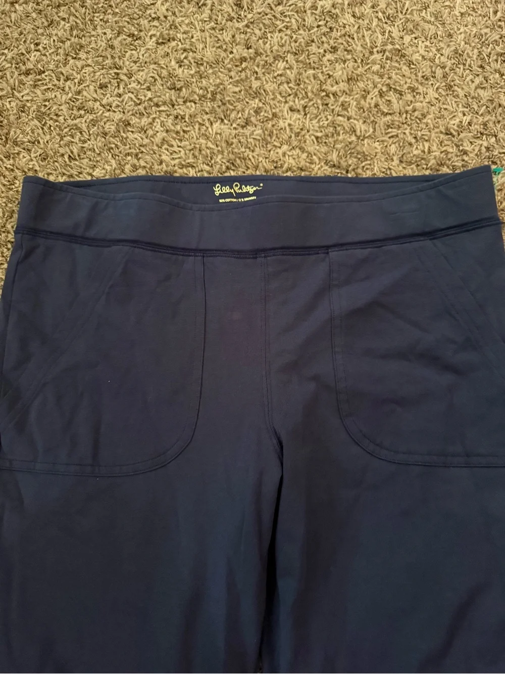 Lilly Pulitzer Navy Straight-Leg Women's Dress Pants Large - Picture 2 of 5